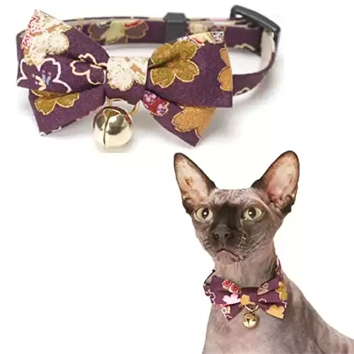 Necoichi Kimono Bow Tie Cat Collar