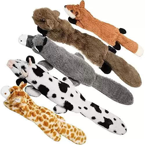 Nocciola Dog Squeaky Toys with Double Layer Reinforced Fabric