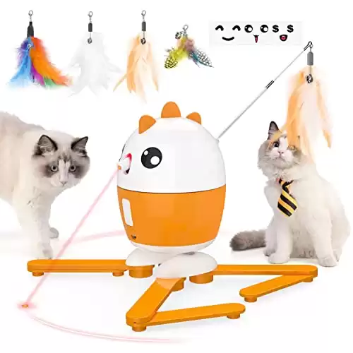 Automatic 2 in 1 Laser Cat Feather Toy
