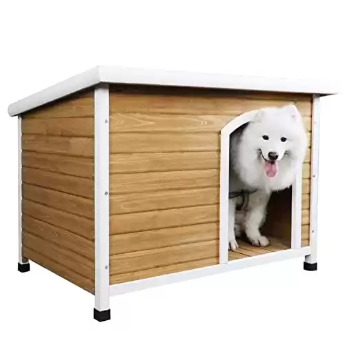 Petsfit Wooden Dog House with Raised Feet
