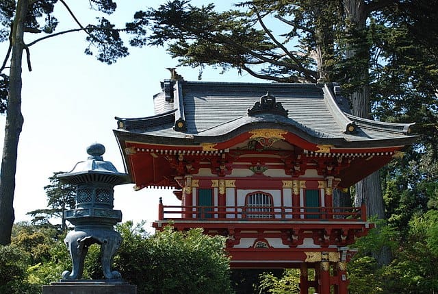 Japanese tea garden pagoda Golden Gate Park