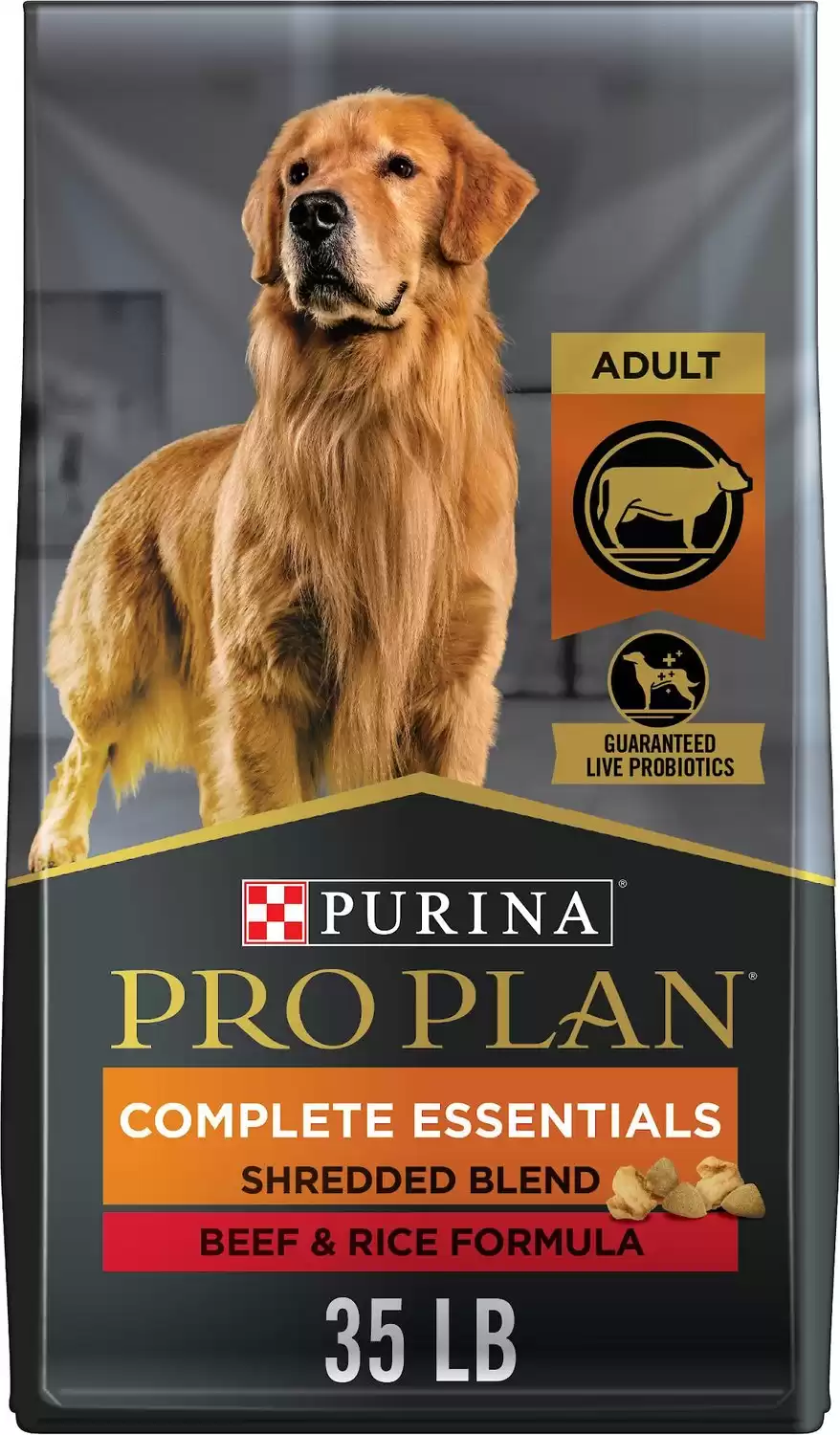 Purina Pro Plan Adult Shredded Blend Beef & Rice Formula Dry Dog Food