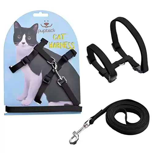 PUPTECK Adjustable Cat Harness and Leash Set