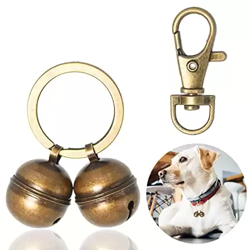 Copper Bells for Dog Collars with Snap Clips