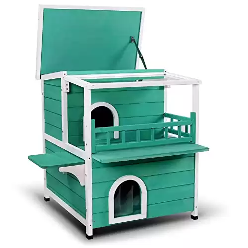 Lovupet 2-Story Wooden Luxurious Cat House