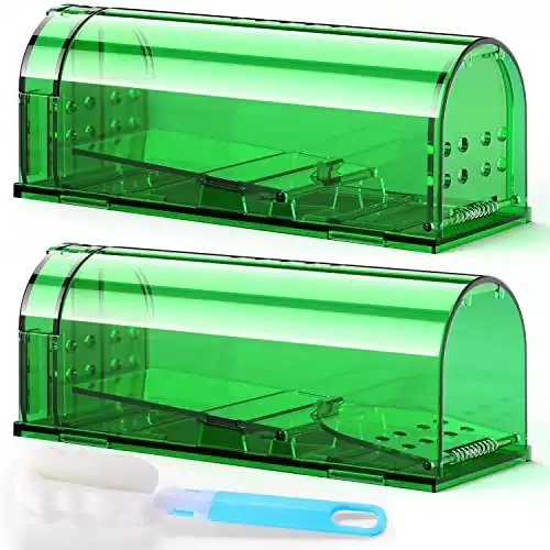 Humane Mouse Traps 2 Pack Live Catch and Release Mousetrap Green