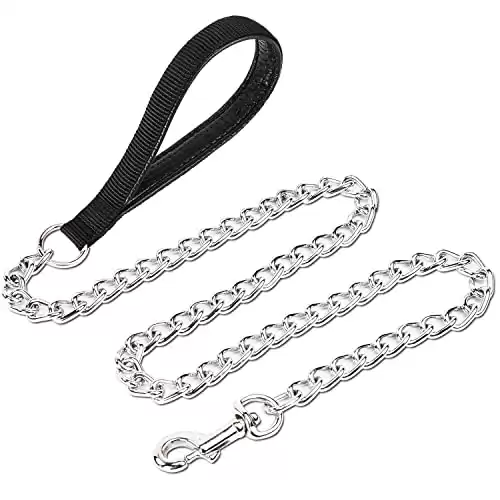 Pettom Chrome Plated Metal Dog Leash Chain