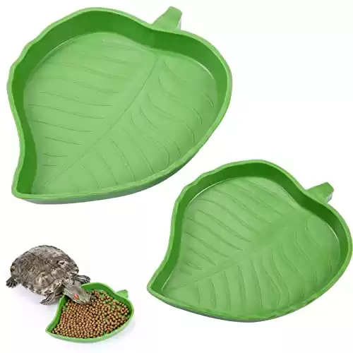 Boao Leaf Reptile Food and Water Bowls