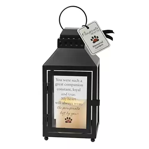 Pawprints Left by You Memorial Gifts Pawprint Left Metal Lantern