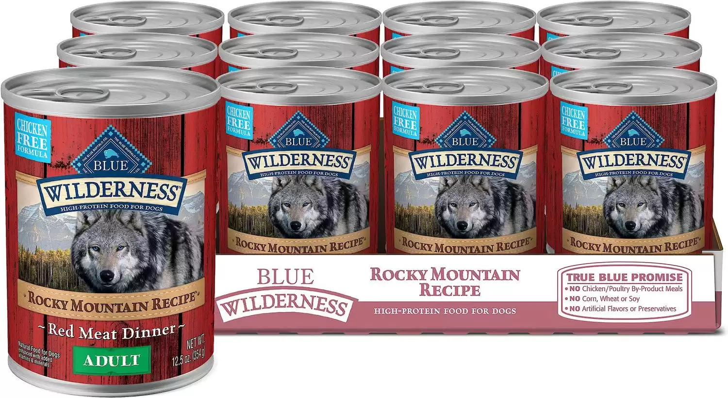 Blue Buffalo Wilderness Rocky Mountain Recipe Red Meat Dinner Adult Grain-Free Dog Food