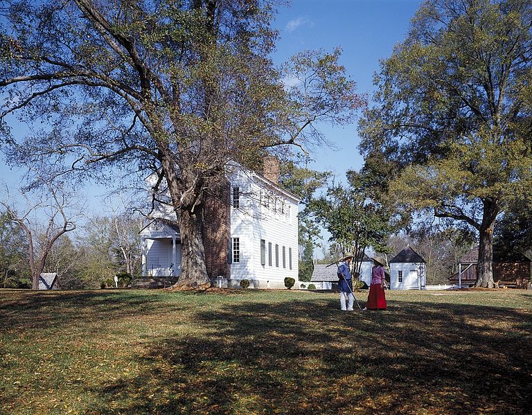 View of yard and house, Latta Plantation, Huntersville, NC