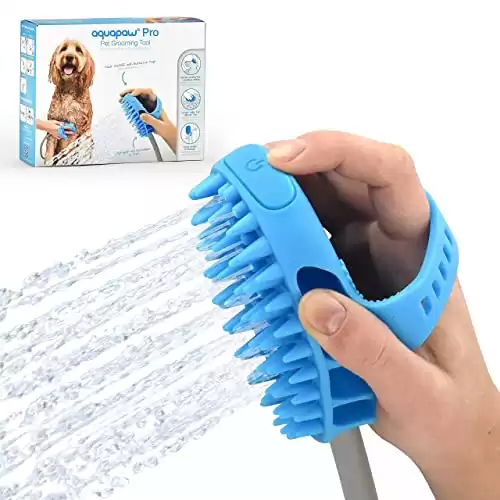 Aquapaw Dog Bath Brush Pro - Sprayer and Scrubber Tool in One
