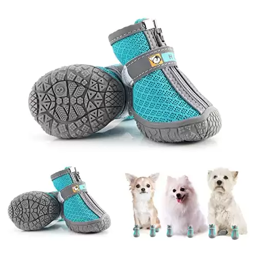 Summer Kixx Dog Boots by Barko Booties - Blue Protective Mesh and Faux  Leather