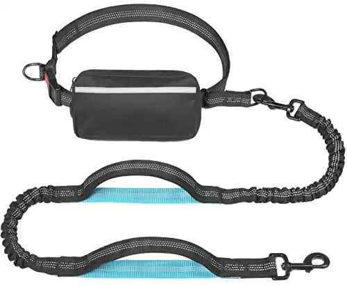 iYoShop Hands Free Dog Leash with Zipper Pouch
