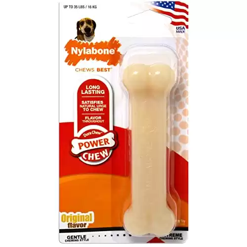 Nylabone Power Chew Dog Bones for Aggressive Chewers Tough Chew Toys for Dogs