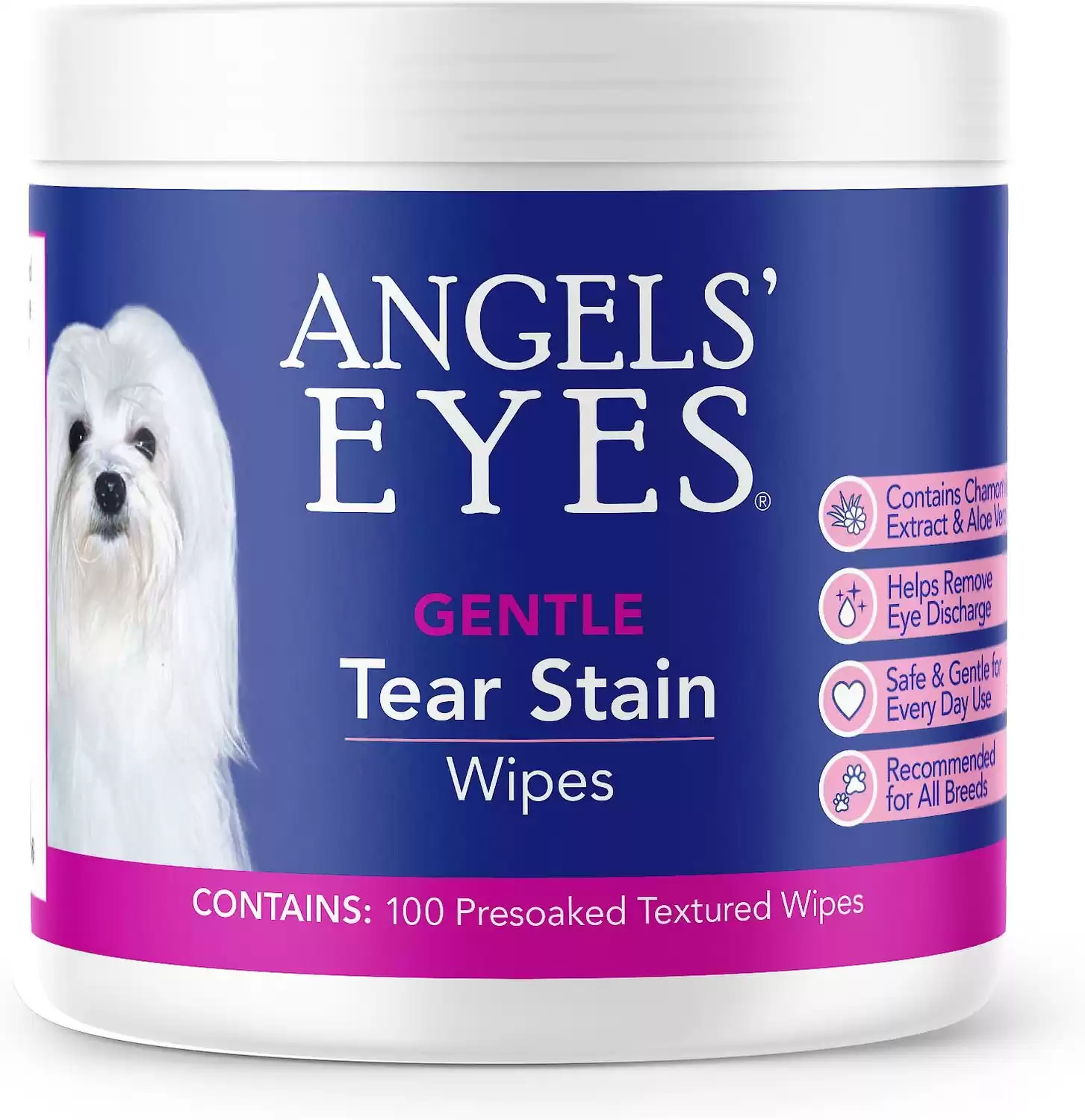Angels' Eyes Gentle Tear Stain Wipes for Dogs