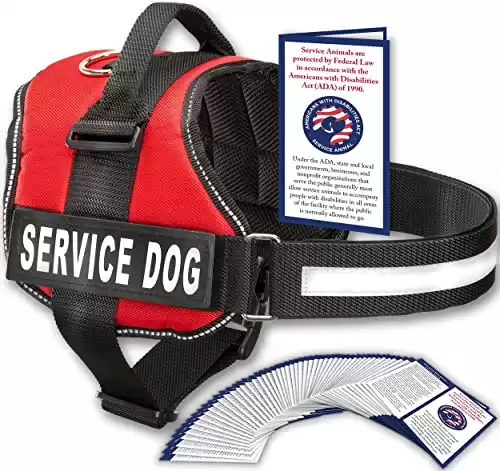 Service Dog Vest with Hook and Loop Straps and Handle