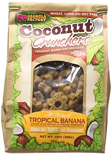 K9 Granola Factory Coconut Crunchers For Dogs All Natural Tropical Banana