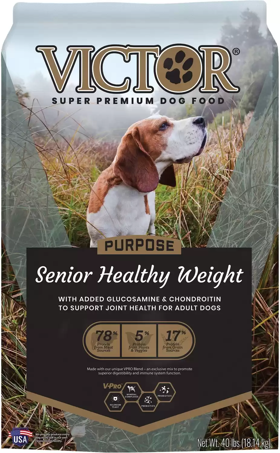 VICTOR Purpose Senior Healthy Weight Dry Dog Food