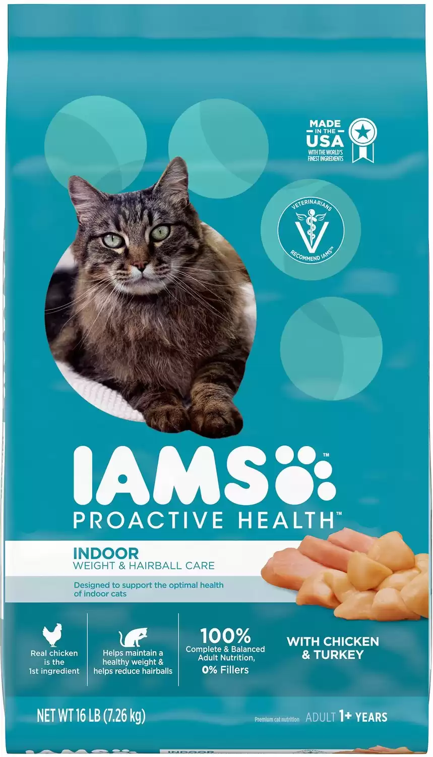 IAMS ProActive Health Indoor Weight & Hairball Care Dry Cat Food