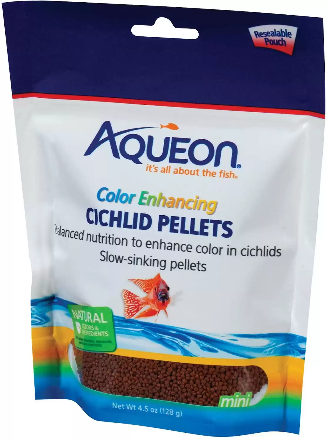 Aqueon Color Enhancing Cichlid Pellet Fish Food