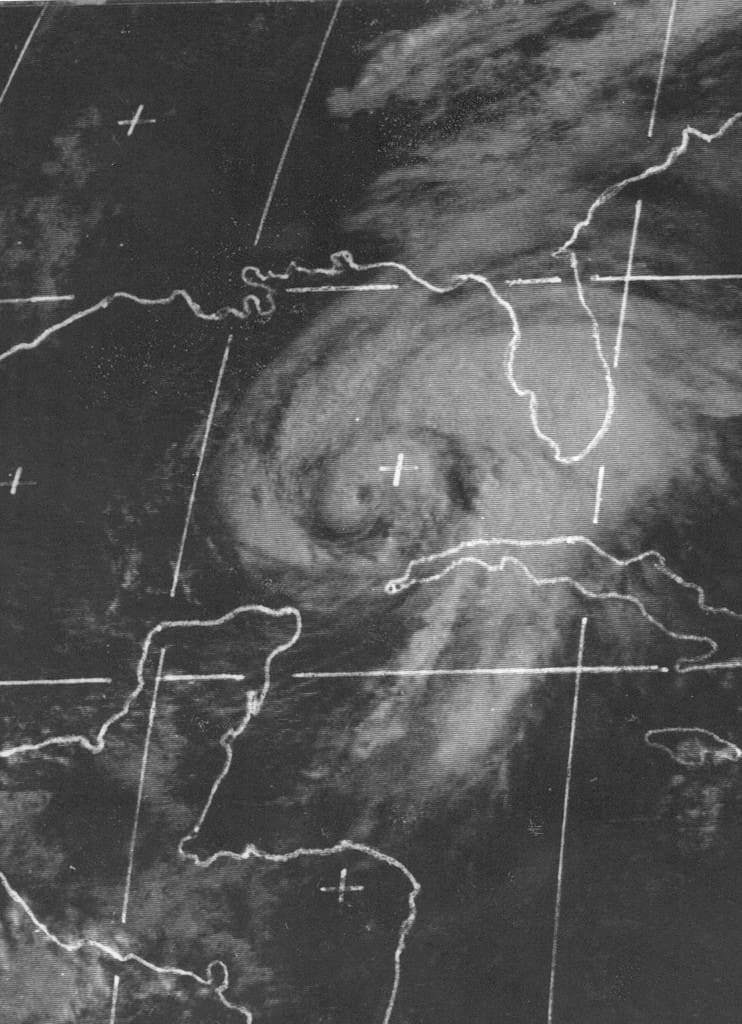 Hurricane Agnes in the Gulf of Mexico on June 18, 1972