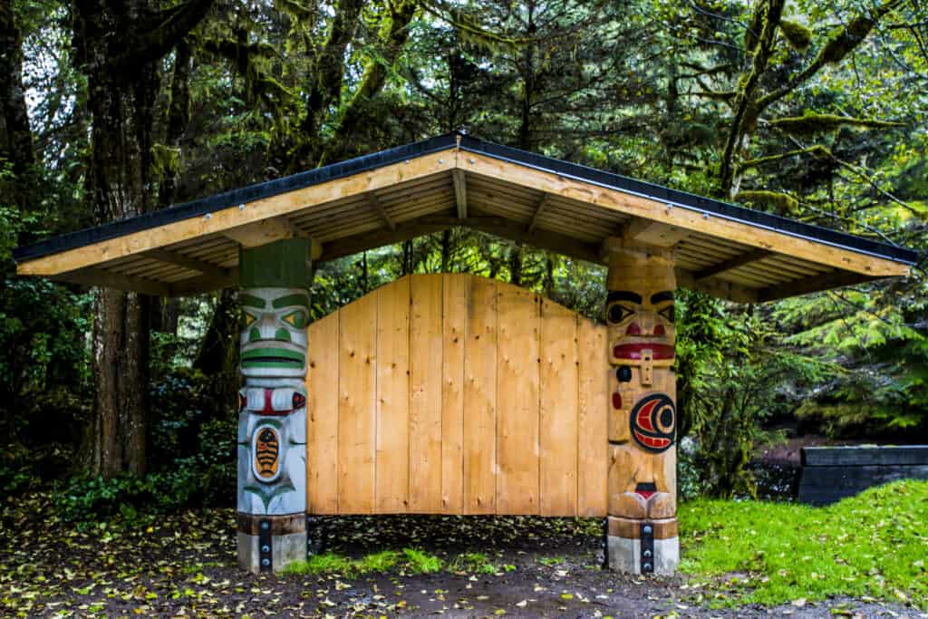 Wooden carvings of the Haida Tribe