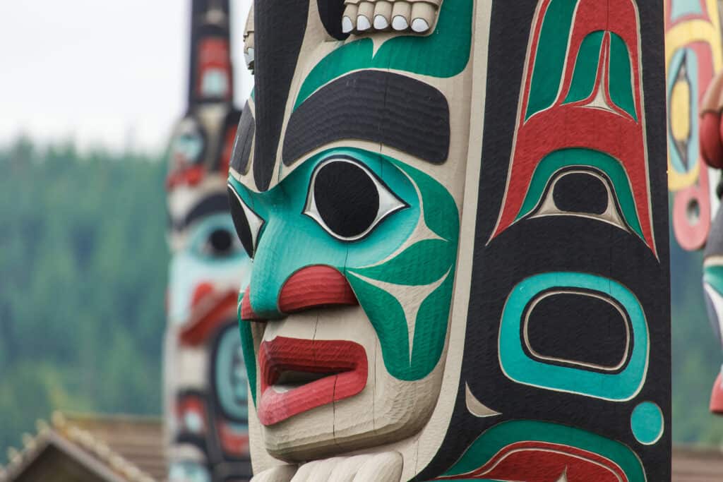 Totem pole by Haida Tribe
