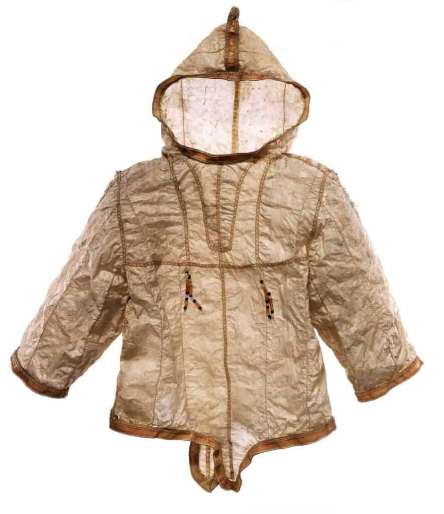 Child's inuit seal gut parka on display at the National Museum of Denmark
