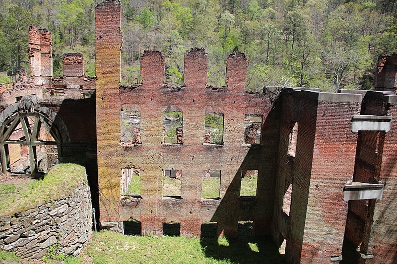The New Manchester Mill ruins.