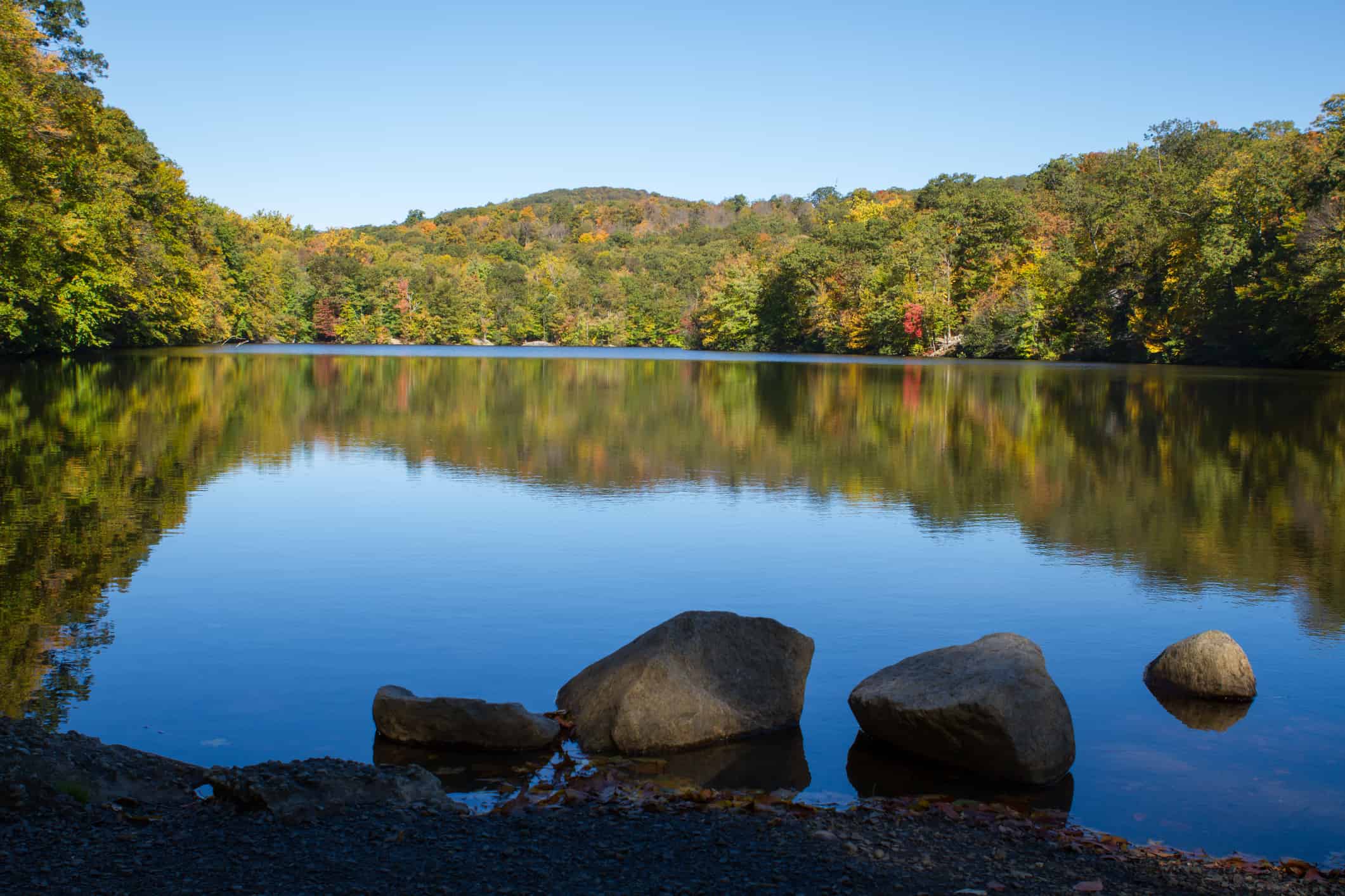 Ramapo Lake in Ramapo Mountain State Forest, New Jersey