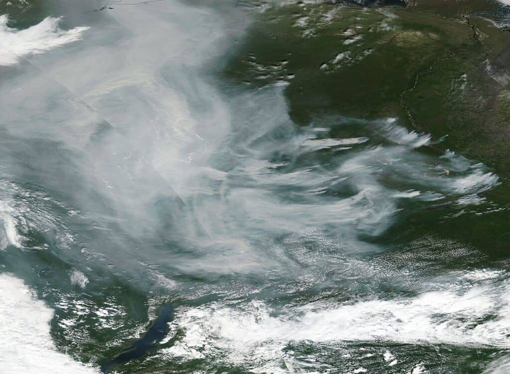 Siberia wildfires on July 29, 2021
