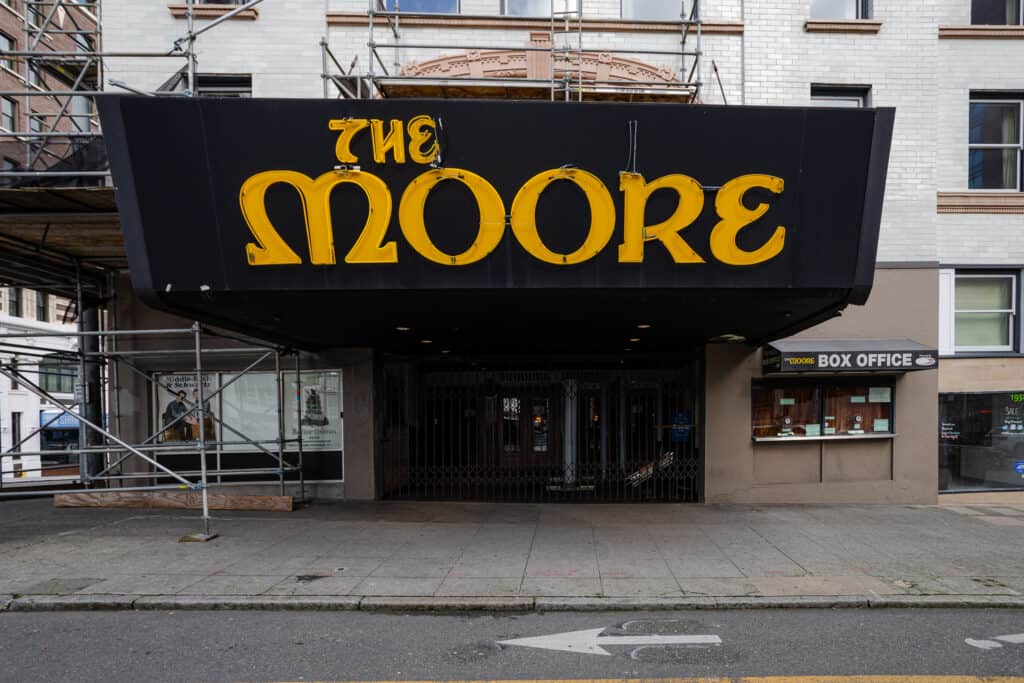 The Moore Theater, a haunted theater in Seattle