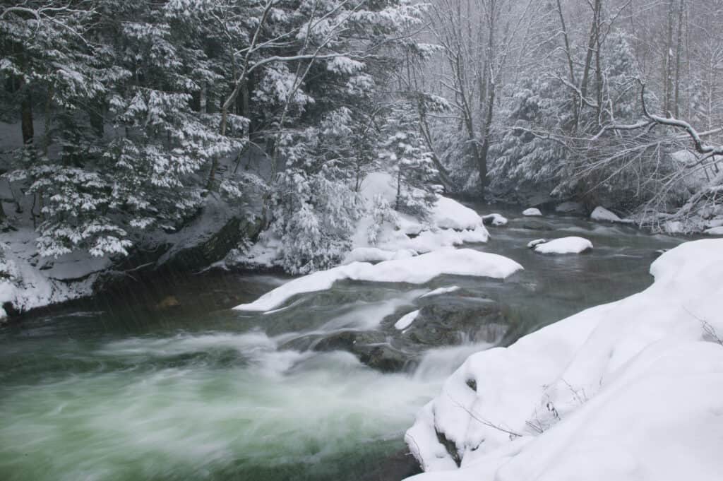 Snow in Stowe, Vermont