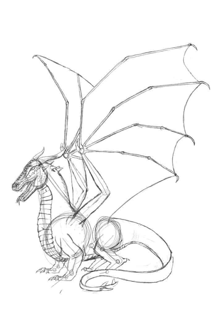 easy drawing of a dragon