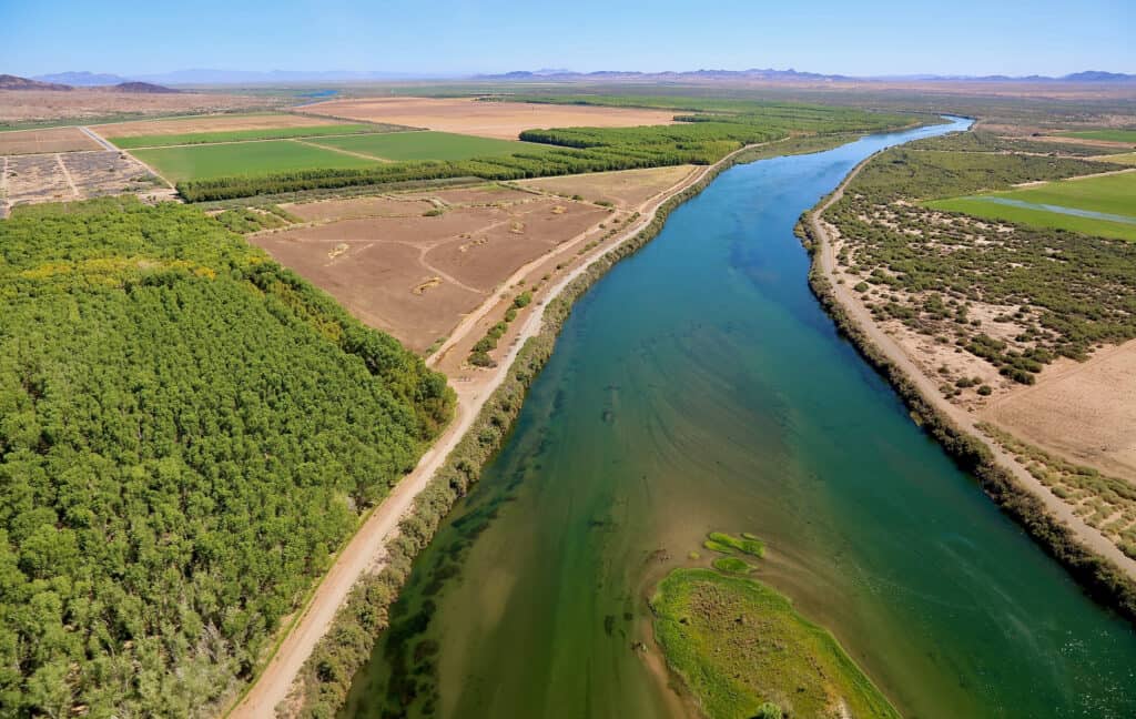 Colorado River at the California Arizona border