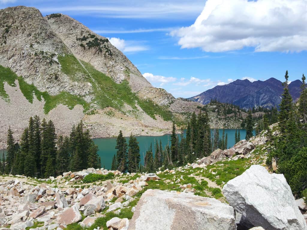 White Pine lake in Little Cottonwood Canyon, Utah.