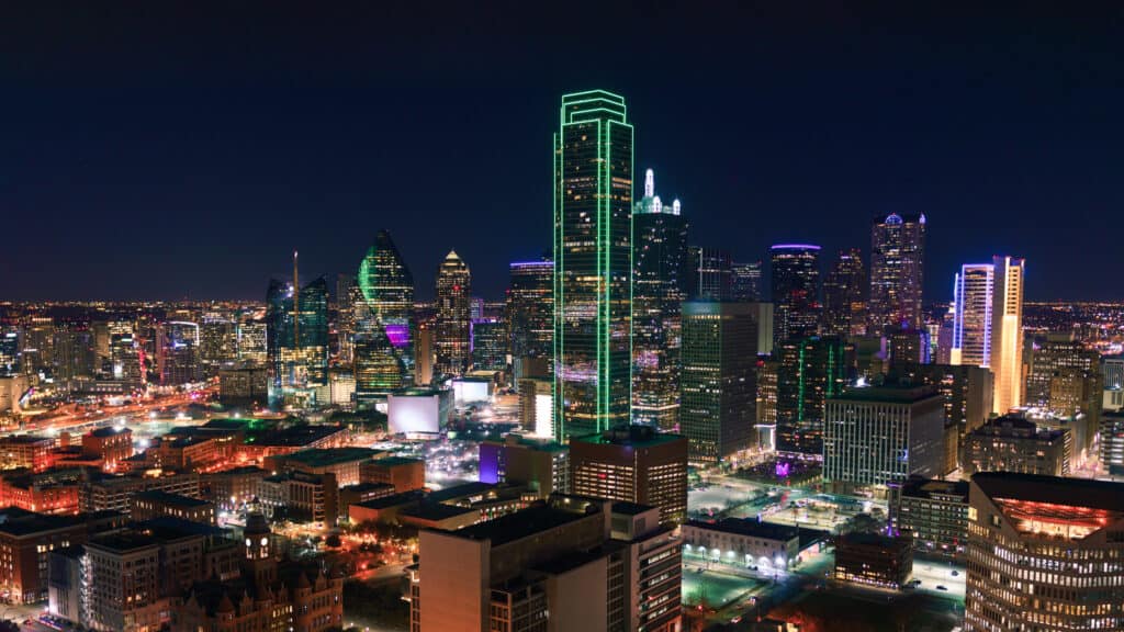 City of Dallas, Texas at night