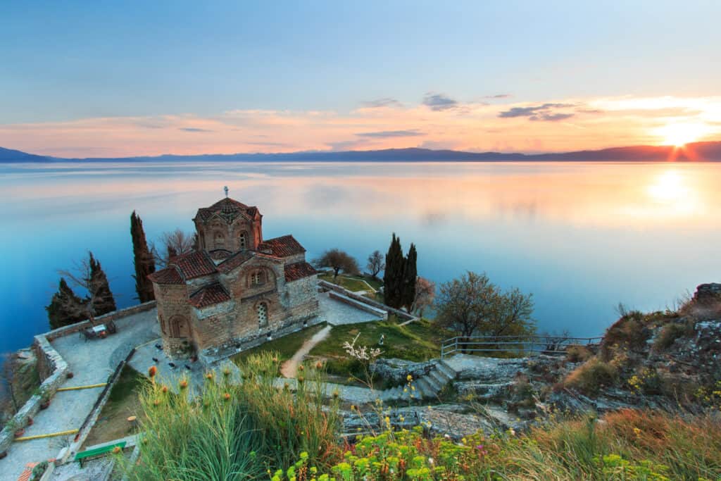 Sveti (Saint) Jovan Kaneo Church on Lake Ohrid, Macedonia