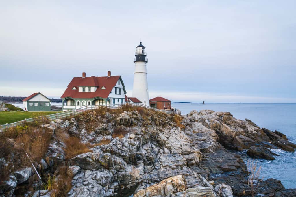 Portland Head Light - Casco Bay in the Gulf of Maine.