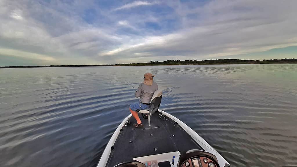 Fishing on Milford Lake in Kansas