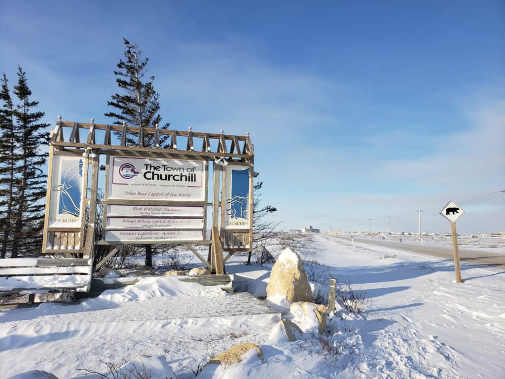 Churchill, Manitoba, Canada Welcome Sign