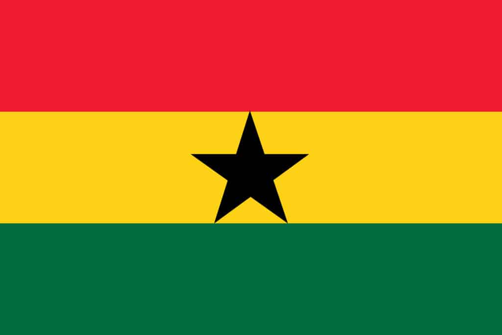 The Flag of Ghana Vector