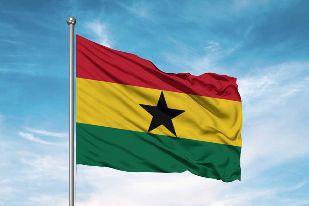 Ghana Flag Flying
