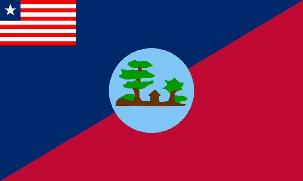 Montserrado County Flag. Country of liberia