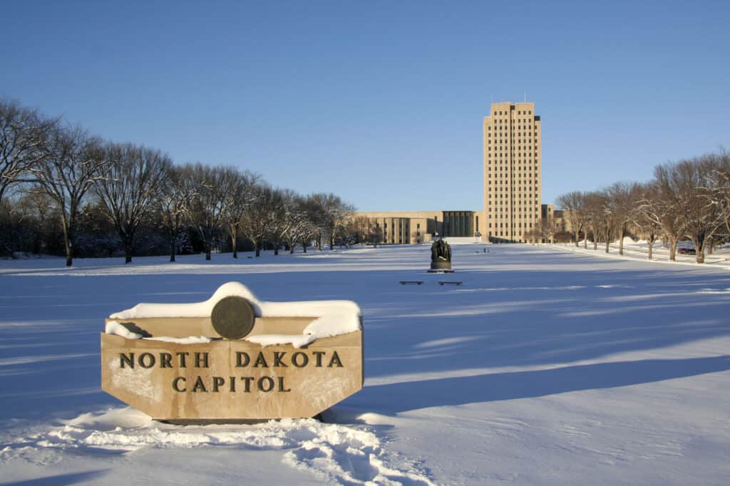 Bismarck - North Dakota, Winter, Color Image, Federal Building, Government