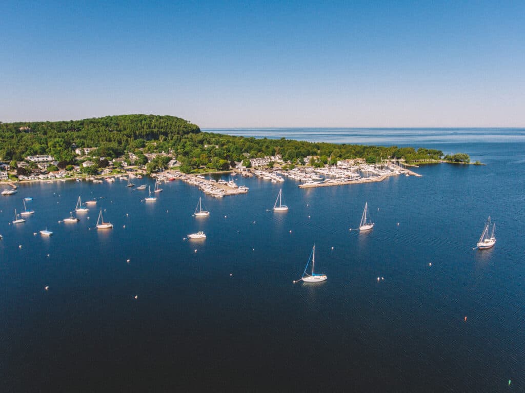 Lake Michigan's Fish Creek Harbor in Door County, Wisconsin