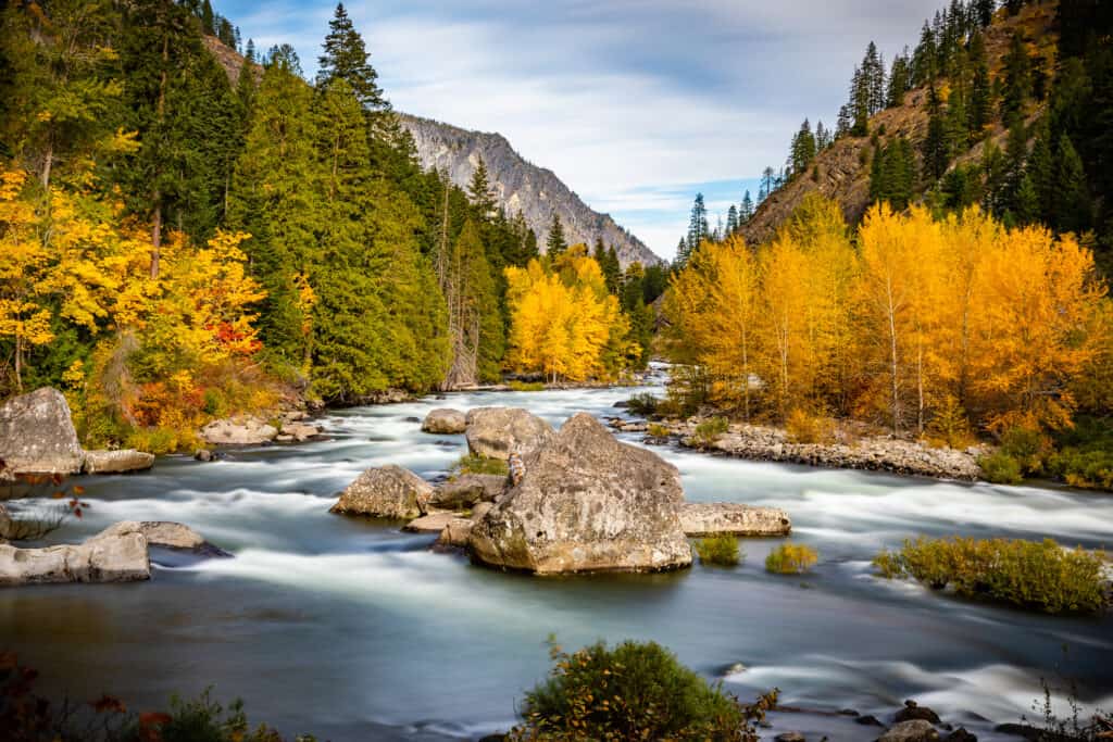Wenatchee River in Fall, Washington State