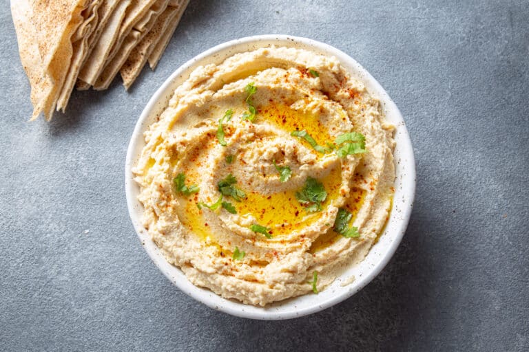 Hummus in a bowl