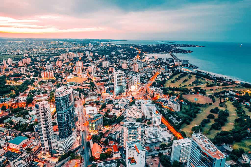 Dar Es Salaam, Tanzania, Urban Skyline, Aerial View, Architecture